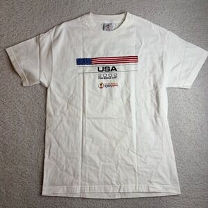 Vintage 2002 FIFA World Cup USA T-Shirt Korea Japan Soccer White Mens Large